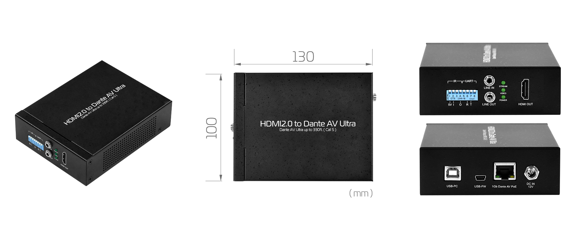 HDMI2.0 to Dante AV Ultra - transmitter