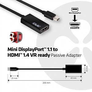 Адаптер Mini DisplayPort 1.1 к HDMI