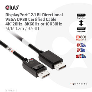 Двунаправленный кабель DisplayPort 2.1